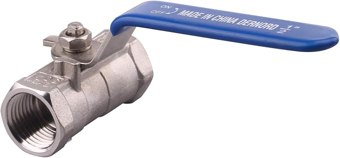 DERNORD Stainless Steel Ball Valve 1PC Type 0.5 Inch NPT Standard Port - Image 6