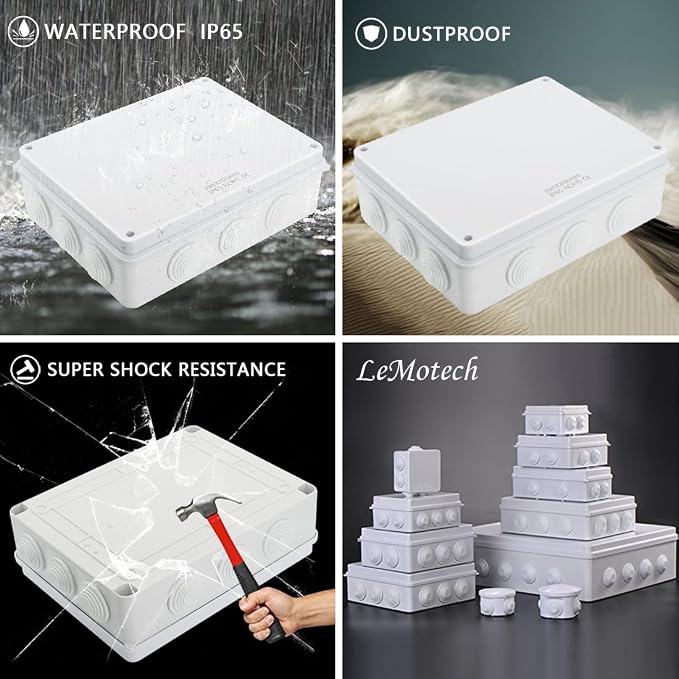 Junction Box, ABS Plastic IP65 Waterproof and Dustproof, Universal Electrical - Image 8