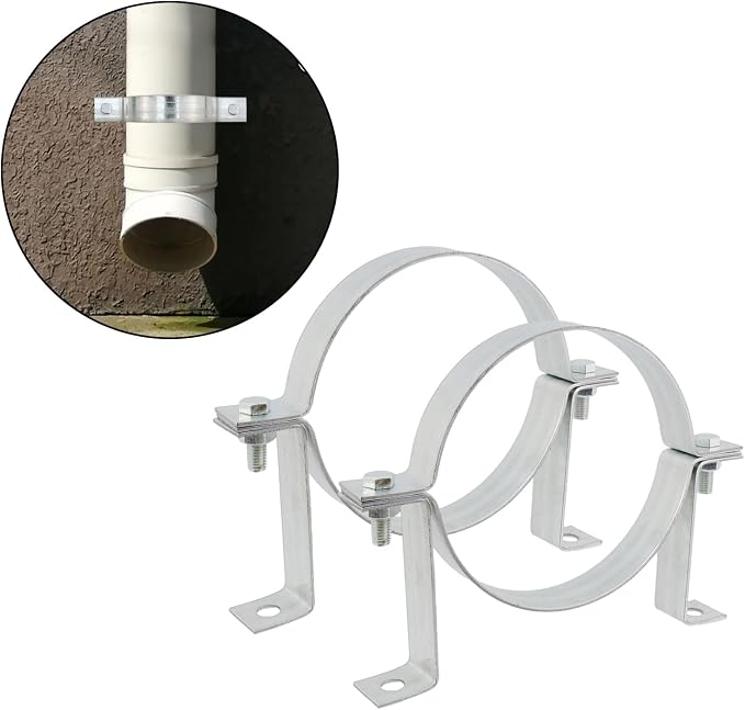 Dnyta 2 Pcs 6 Inch Vent Wall Strap, Gas Vent Pipe Strap, Tube Clamps | Chimney - Image 7