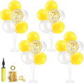 ZJDHPTY 4Set Yellow and White Balloon Stand Table Centerpiece Party Decor | by ZJDHPTY