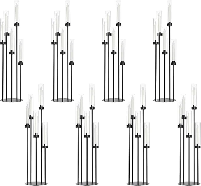 39.8''Matte Black Candle Holder by WeddingPartyDecoration