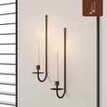 Metal Wall Candle Sconce Holder Set of 2 Wall Mount Candle Holder Pillar Holder by WOLAOJA