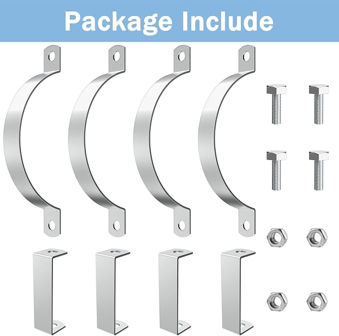 6 Inch B Vent Wall Strap Round Gas Vent Pipe Strap Adjustable Wall Strap Round - Image 7