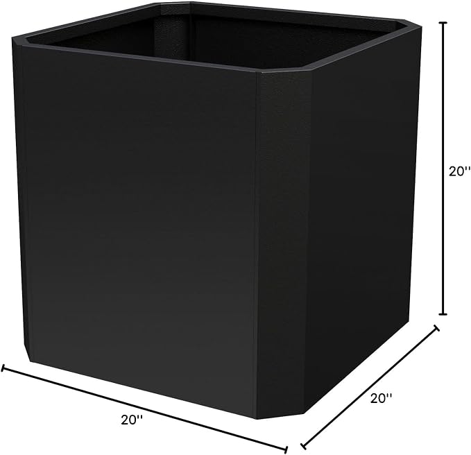 Metal Planter Box 20”L x 20"W x 20"H Large Square Steel Planter Box | Outdoor - Image 8