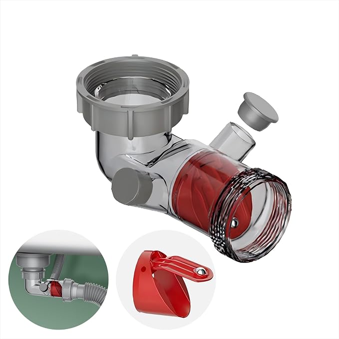 Sink Trap 1 1/2'' P-Trap Replacement Upgrade Visible Sink Drain Backflow by QruiLanTu