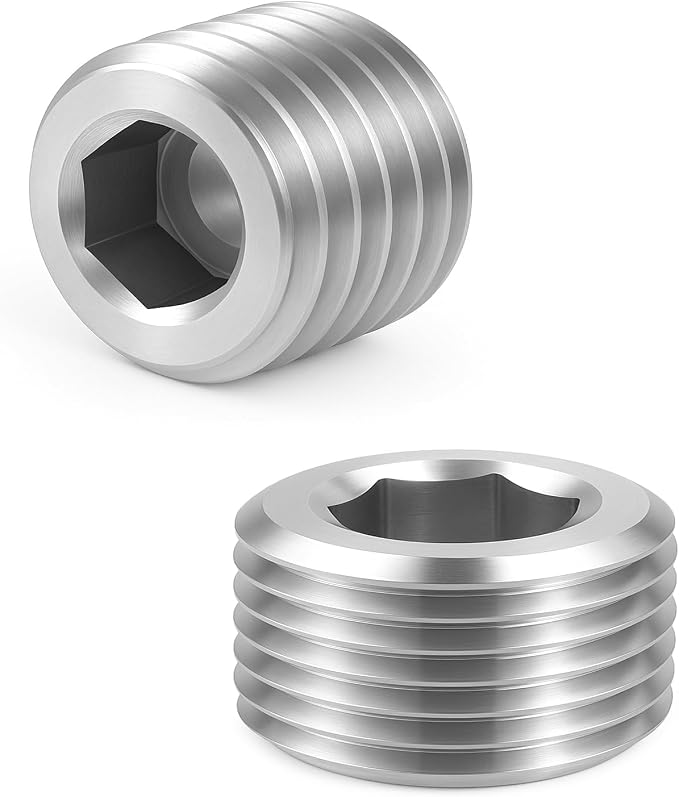 5 PCS 3/8" NPT Male Pipe Plug Stainless Steel Pipe Plug Fitting Set Hex Counter - Image 7