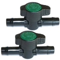2-Pack In-Line Barbed Ball Valve 13mm by Habitech
