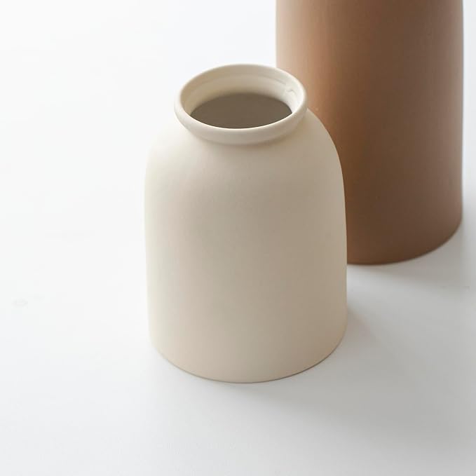 Large Decorative Ceramic Vase Set, 3 Pieces, Nordic Modern Boho Style, - Image 8