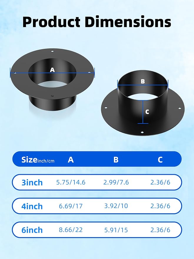 4 Inch Duct Connector Flange, Metal Duct Connector | Dryer Duct Flange - Image 2
