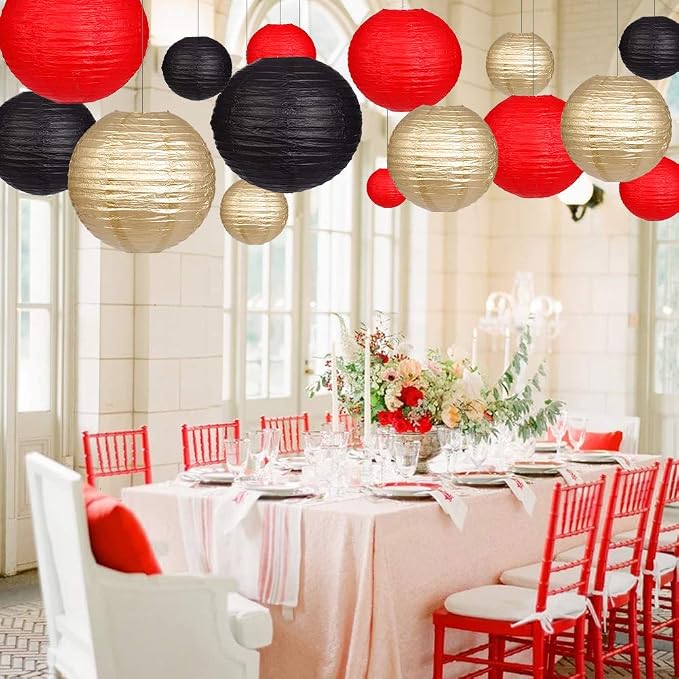 Paper Lanterns Decorative, Round Hanging Paper Lanterns Decorations - Image 4