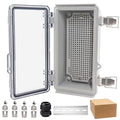Waterproof Electrical Box, IP67 Junction Box Stainless Steel Latch Hinged Clear by YETLEBOX