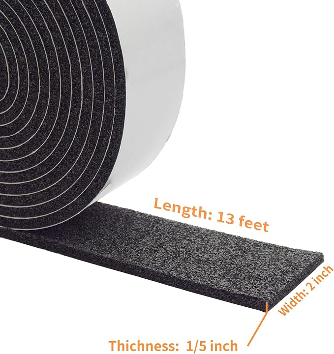 DOBTIM Pipe Insulation Foam Wrap Tape, Self Adhesive - Image 2