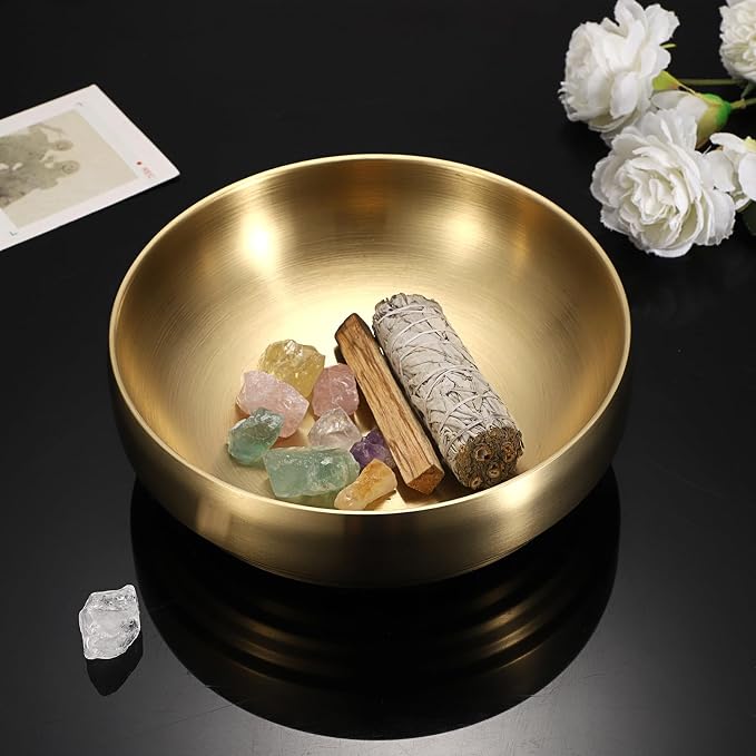 9.1" Stainless Steel Bowl Decorative Key Bowl - Image 4
