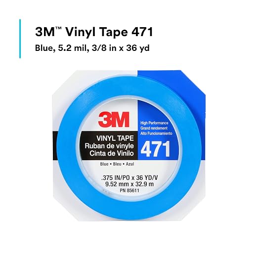 3M Vinyl Tape 471, 3/8 in x 36 yd, 1 Roll - Image 4