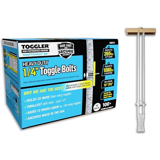 TOGGLER SNAPTOGGLE BB Toggle Anchor 1/4-20 UNC, 100 Pack, w/o Bolts | by TOGGLER