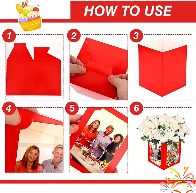 12 Pcs Picture Centerpieces for Table, Photo Display Frame, Foldable Cardstock - Image 3