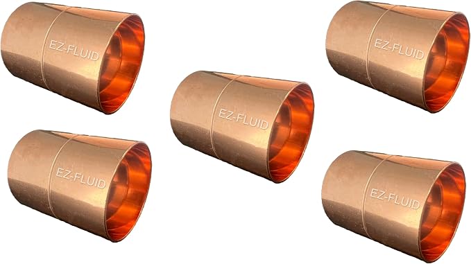 EZ-FLUID 2" C X C LF Copper Couplings Pressure Fitting by EZ-FLUIDPlumbingProducts
