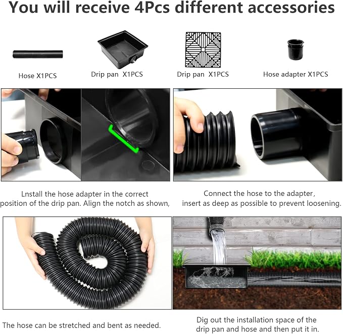 Rain Gutter Downspout Extensions Flexible, Catch Basin Downspout | Down Spout - Image 3