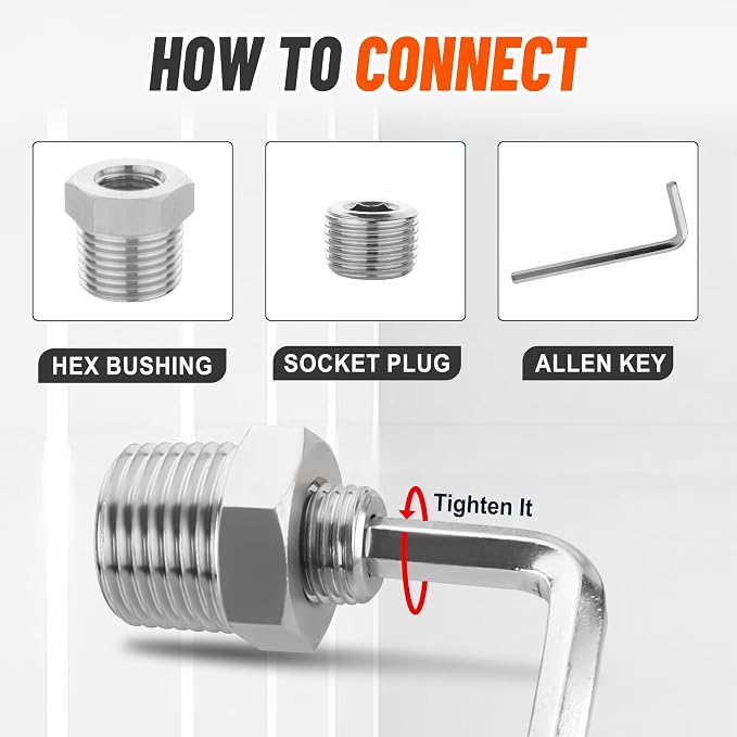 20Pcs Stainless Steel Pipe Socket Plugs, 1/8" 1/4" 3/8" 1/2" 3/4" | 304 - Image 4