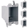 1-Gang Old Work Outlet Box, 20 Cu.in Single Gang PVC Electrical Box Swing Clamp by OhLectric
