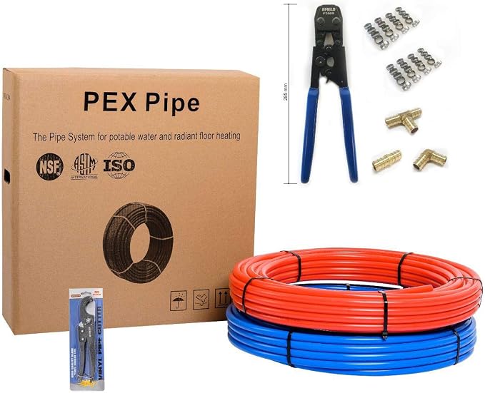 Efield 3/4-Inch 2X100 ft Pex-b Tubing Kit | Crimper & Cutter Tools - Image 8
