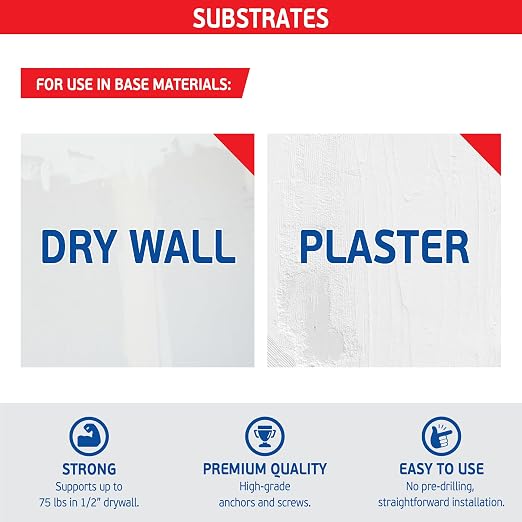 #8 Zinc Plaster Bite Self Drilling Drywall Anchors w/Screws – Heavy Duty Zinc - Image 6