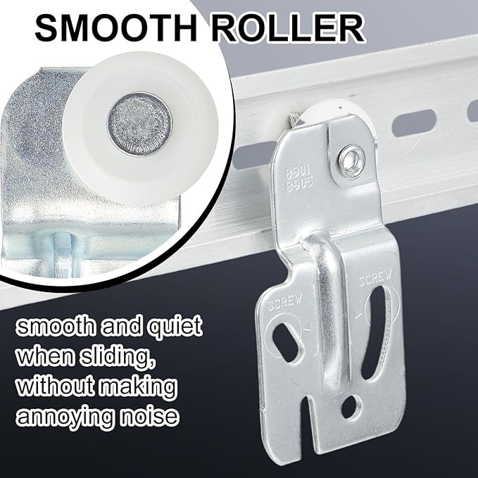 Blulu 8 Pcs Sliding Closet Door Roller Kit | Wardrobe Wheels Hardware, Fits Top - Image 4
