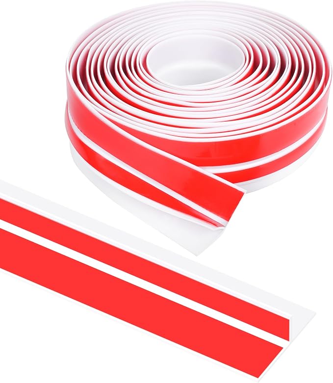 Door Draft Stopper for Side of Door Frame 1.37 in x 20 Ft T-Shaped Silicone by Kikerike