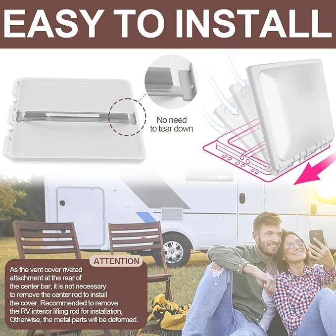 Wadoy 13" x 13" RV Vent Cover/Lid Compatible - Image 6
