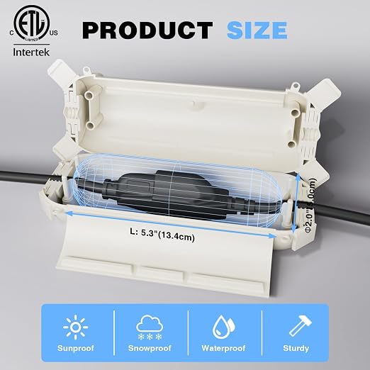 3 Pack Outdoor Extension Cord Waterproof Cover, - Image 3