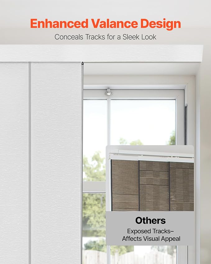 VEVOR Panel Track Blinds, Extendable Track from 45.8 in to 86 in W, Trimmable - Image 4