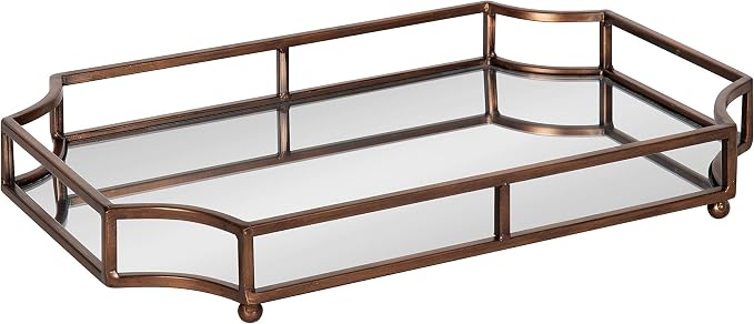 Kate and Laurel Ciel Modern Scalloped Tray; 19 x 13 x 3. Bronze; Decorative by KateandLaurel