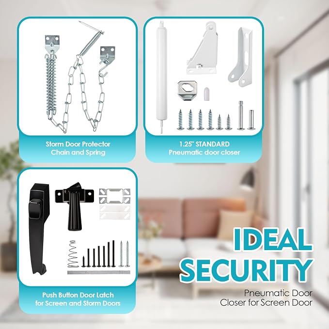Screen and Storm Door Closer Kit, All in ONE, Closer - Image 2