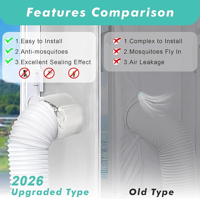 Fohil 500CM Portable AC Window Seal Kit, Window Vent Seal Kit - Image 6