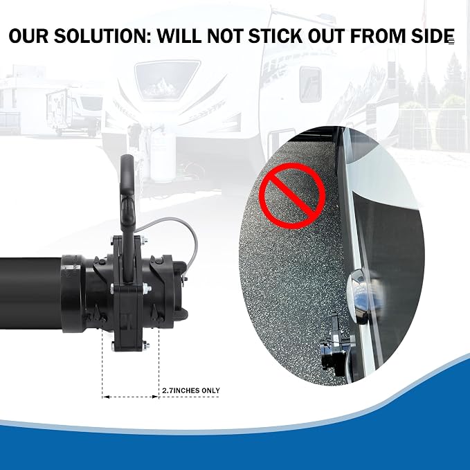 Short Bayonet Hook Twist-On Waste Valve RV Gate Valve Compatible - Image 2