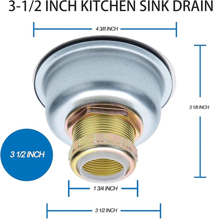 3-1/2 Inch Sink Drain Strainer, Kitchen Sink Drain Strainer, Kitchen Sink Drain - Image 5