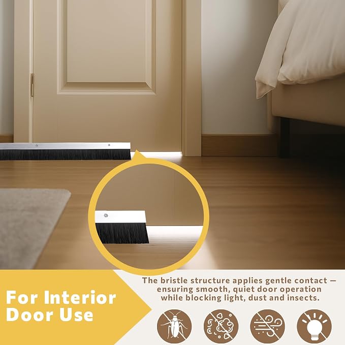 8 Sets Retsun Garage Door Brush Seal, 1 1/2" x 39.37" | Door Brush Sweep - Image 4