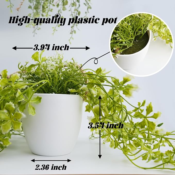 3 Packs 13" Fake Hanging Plants - Image 5