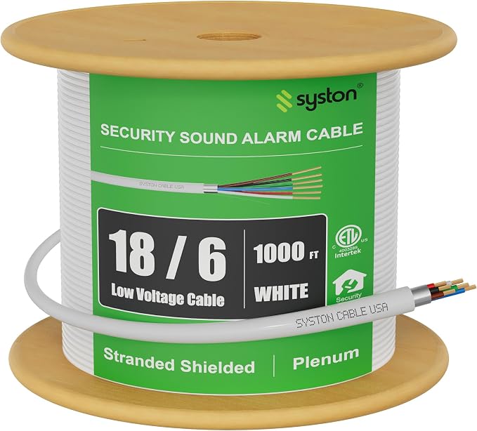SYSTON 18/6 Fire Security Burglar Station Sound Alarm Control Cable Wire by SystonCableTechnology
