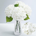 21" Real Touch White Hydrangea Artificial Flowers by Waipfaru