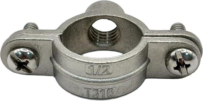 Split Ring Pipe Hanger, 316 Stainless Steel, 3/8" Rod Fitting, Marine Grade - Image 4