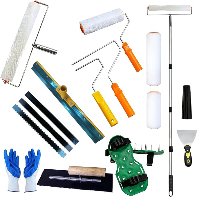 Self-Leveling Cement Tool Kit, Professional Epoxy Flooring Leveling Set by Unknown