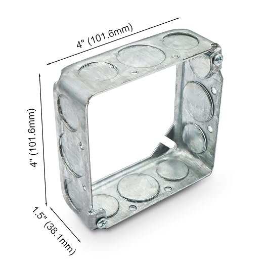 12 Packs Square Extension Ring, 1-1/2'' Deep, Electrical Box Extender, - Image 2