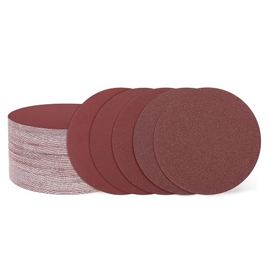 HARFINGTON 60Pcs 5Inch Sanding Disc Hook & Loop Sandpaper Aluminum Oxide | by HARFINGTON