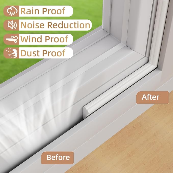 Kneelisa 118” Wedge-Shape Foam Window Weather Stripping Door Seal | - Image 7