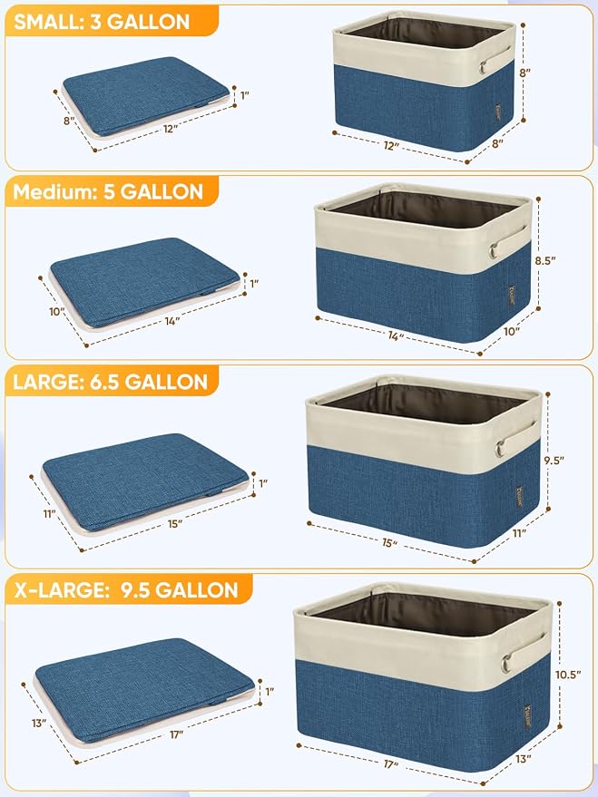 BALEINE 2 Pack Fabric Closet Storage Bins - Image 2