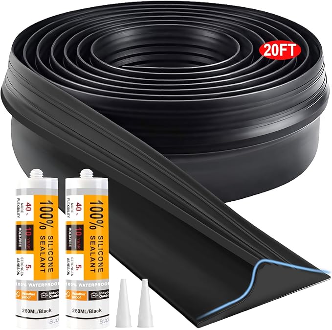 Jin&Bao Universal Garage Door Threshold Seal Strip 20FT Kit, Bottom Waterproof by Jin%26Bao