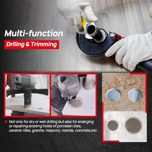Diamond Core Drill Bits Set 9-Pack, DT-DIATOOL Diamond Tile Hole Saw Kit - Image 6