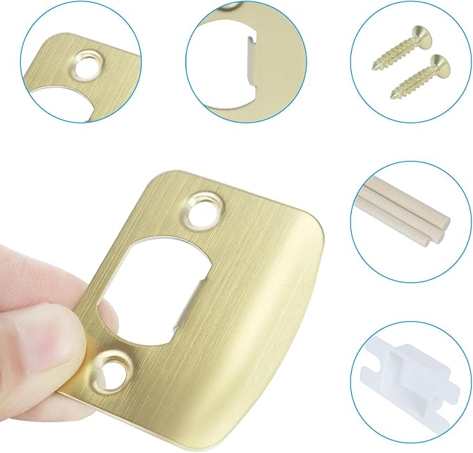 Door Strike Plate Repair Kit, Steel - Image 4