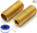 Brass Pipe Adapter Plumbing, G1/2" Male Thread to NPT1/2" Male Pipe Fitting by FULAIWANG